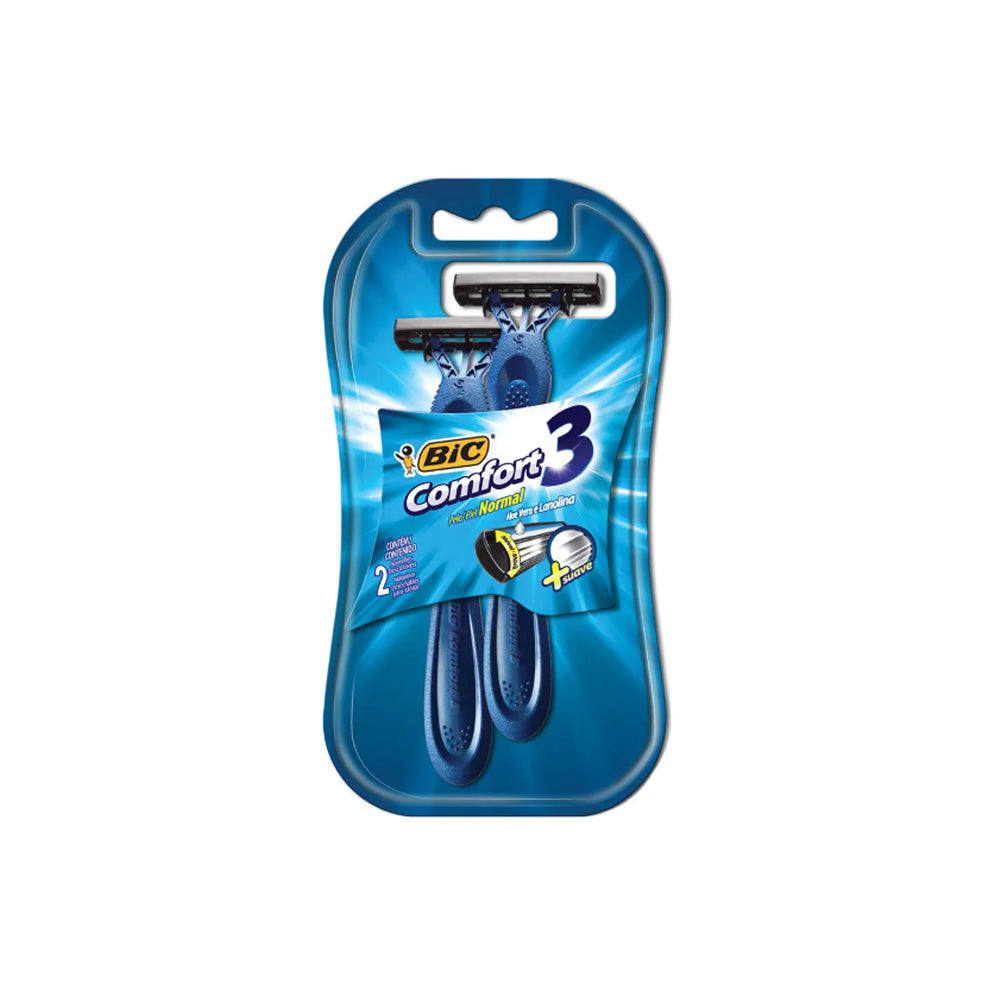 Aparelho de Barbear BIC Comfort 3 Pele Normal 2 Unidades
