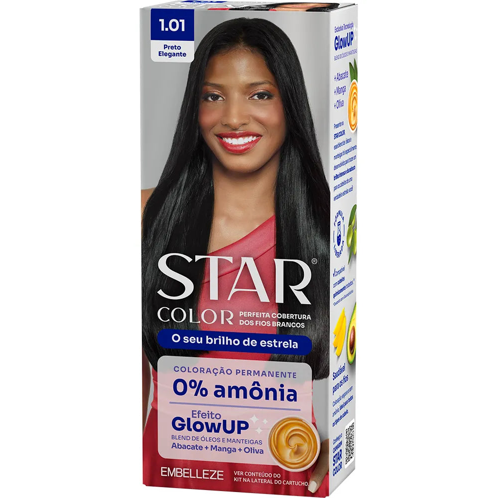 Coloração Star Color 1.01 Preto Elegante Sem Amônia