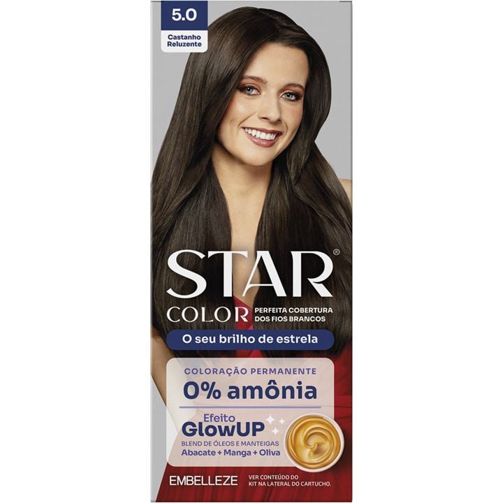 Coloração Star Color 5.0 Castanho Reluzente Sem Amônia