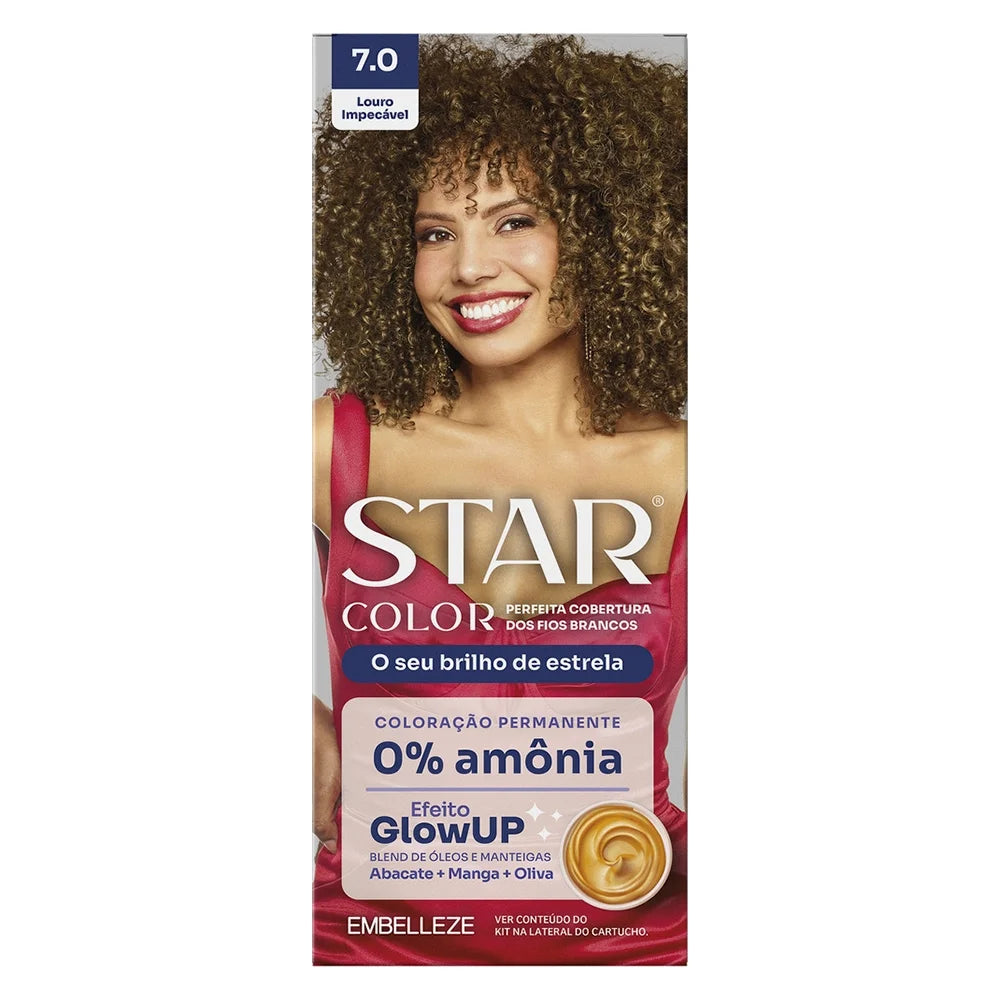 Coloração Star Color 7.0 Louro Impecável Sem Amônia