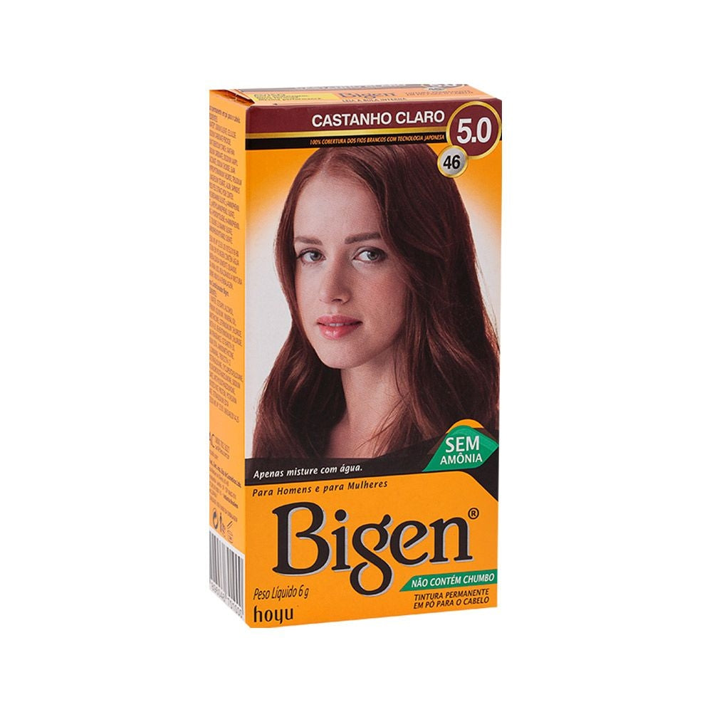 Tintura em Pó Bigen Castanho Claro 5.0