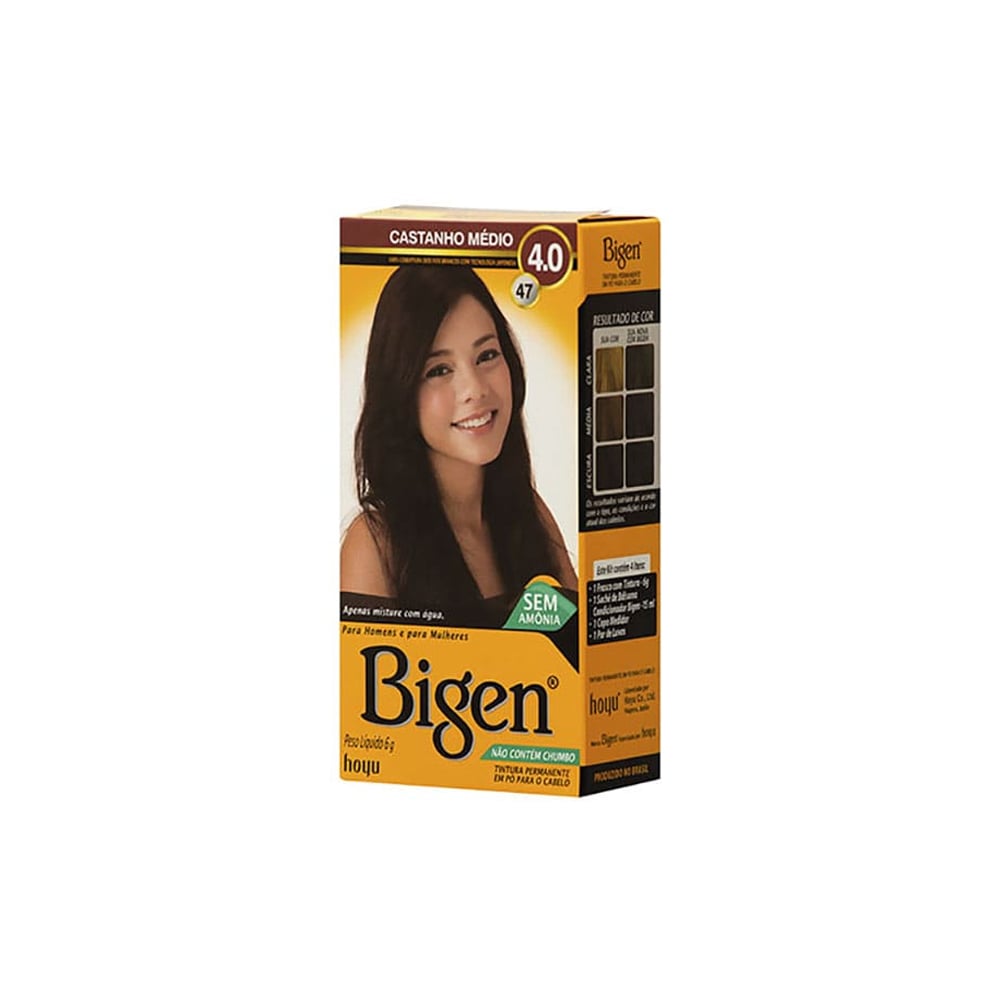 Tintura em Pó Bigen Castanho Médio 4.0